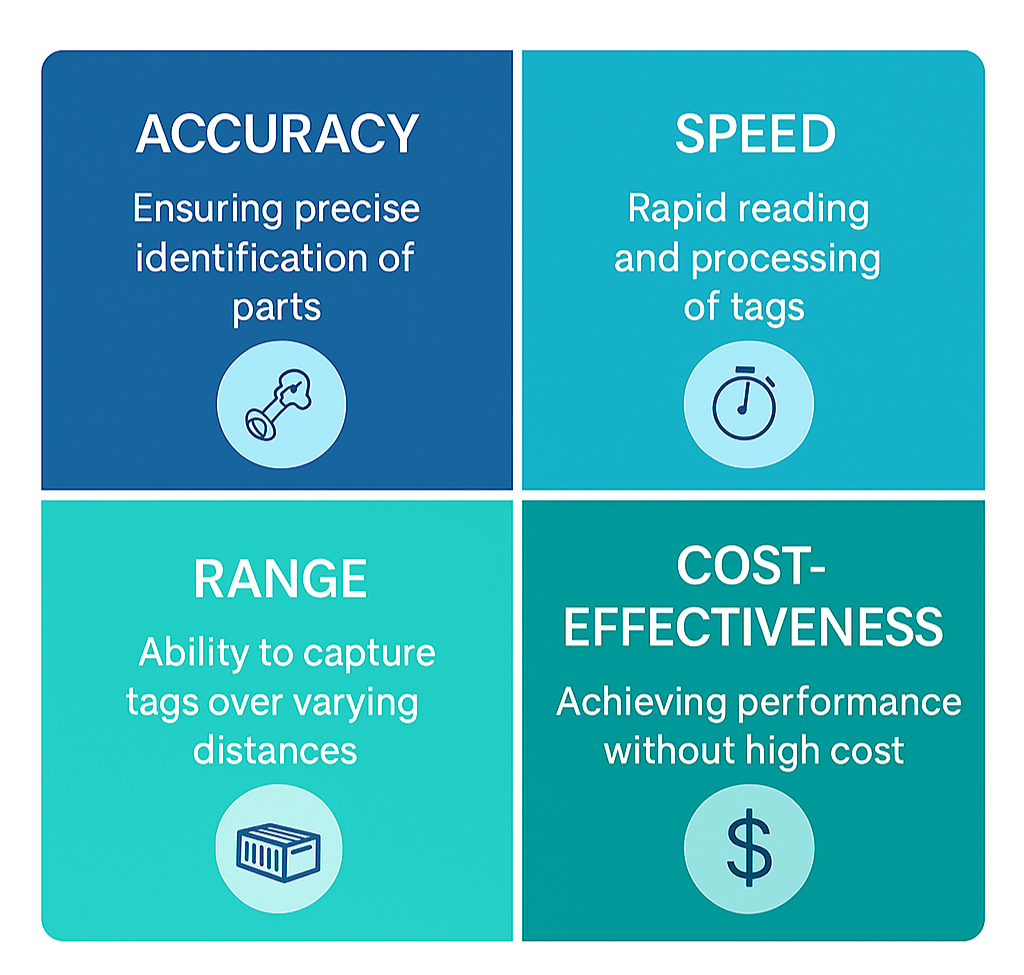 pictorial representation of Balancing RFID performance factors 