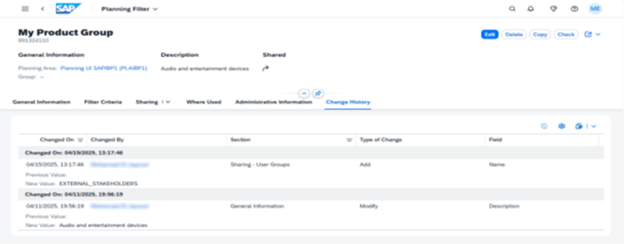 chart showing Planning Filters App Enhancements